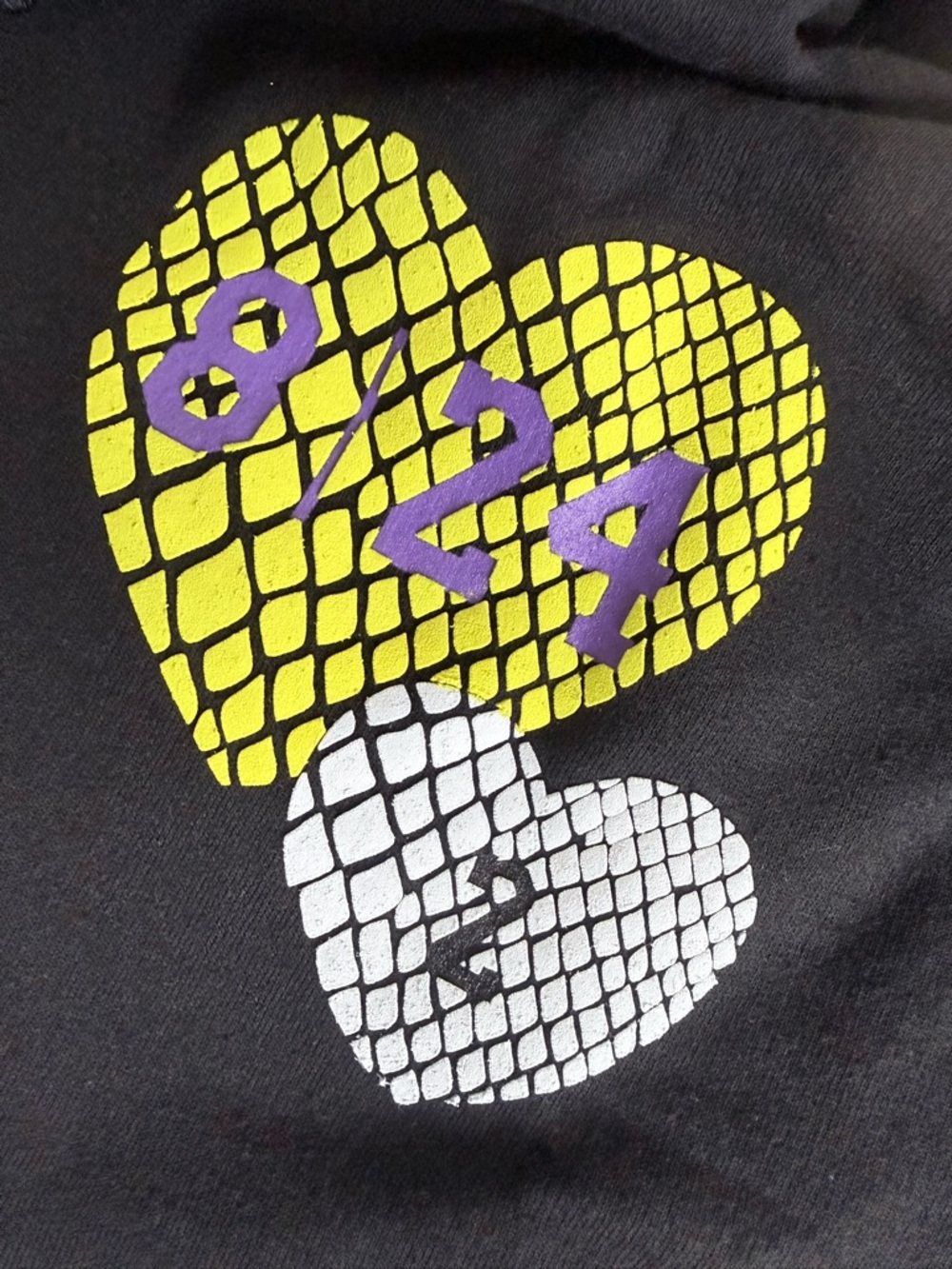 Kobe & Gigi Graphic Heart Print Hoodie